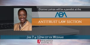 Promotional image Dionne Lomax's webinar with the ABA