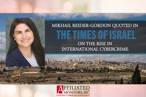 Mikhail Reider-Gordon is Quoted on Cybercrime in The Times of Israel