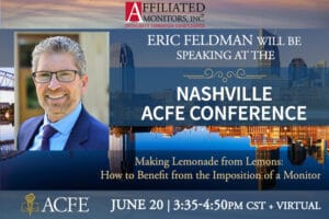 Eric Feldman is Speaking at the 2022 ACFE Global Fraud Conference - June 20 - 22 - Nashville, TN + Virtual